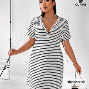 Black and White Striped Dress